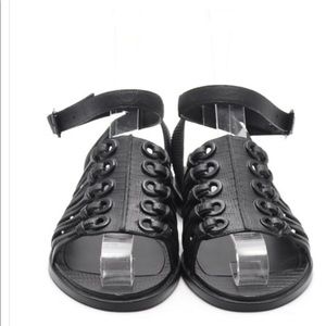 Givenchy Embossed Gladiator Sandals Sz 38